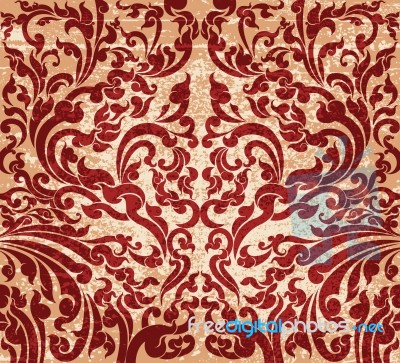 Antique Floral Art Pattern Stock Image