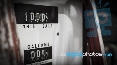 Antique Gas Pump Stock Photo