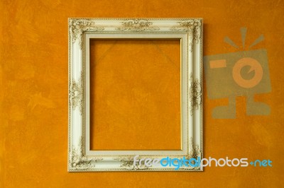 Antique Ivory Frame Stock Photo