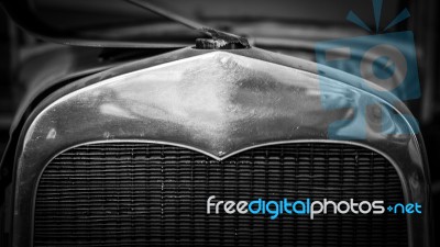 Antique Roadster Grill Shell Stock Photo