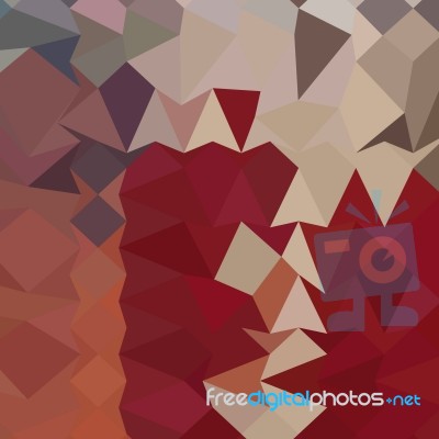 Antique Ruby Abstract Low Polygon Background Stock Image