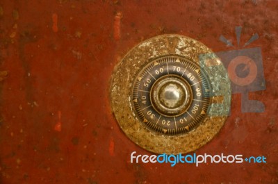 Antique Safe Background Stock Photo