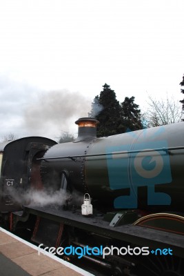 Antique Steam Train Stock Photo