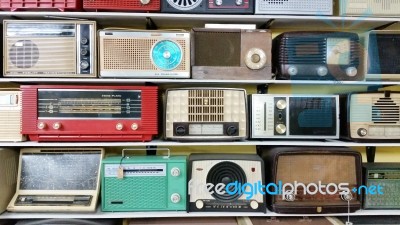 Antique Transistor Radio Stock Photo