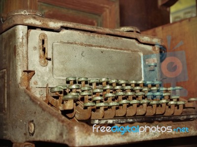 Antique Typewriter Stock Photo