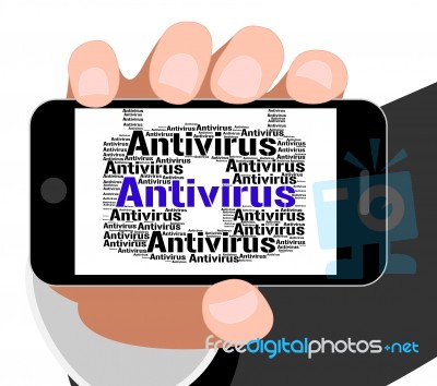 Antivirus Lock Indicates Security Secure And Spyware Stock Image