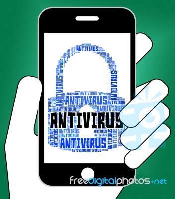 Antivirus Lock Represents Word Infection And Spyware Stock Image