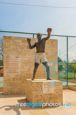 Antonio Cervantes Aka Kid Pambele Monument In Palenque, Colombia… Stock Photo