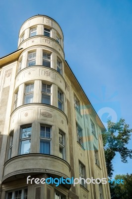 Apartment Block In The Jewish Quarter Of Prague Stock Photo