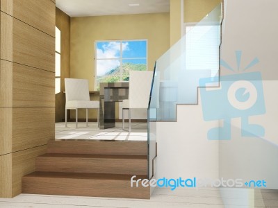 Apartment Interior Dining Area Stock Image