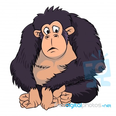 Ape Cartoon -  Illustration Stock Image