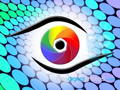 Aperture Spectrum Shows Colour Splash And Colorful Stock Image