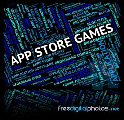 App Store Games Representing Play Time And Recreation Stock Image