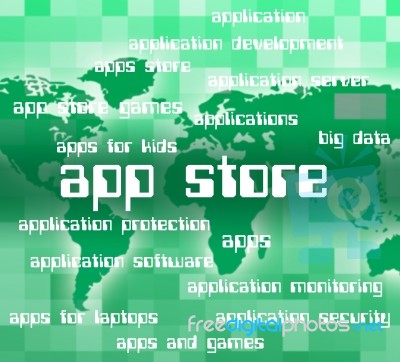 App Store Represents Retail Sales And Application Stock Image