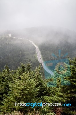 Appalachian Mountains From Mount Mitchell, The Highest Point In Stock Photo