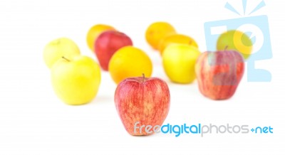 Apple And Fruit Mix Stock Photo