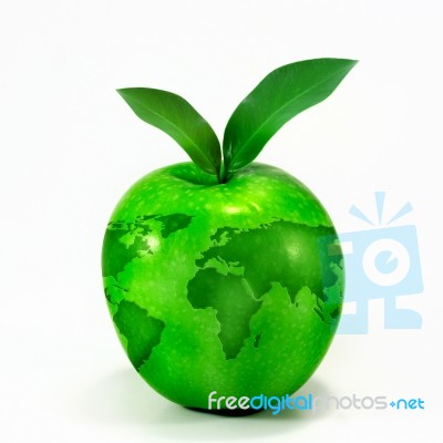 Apple Earth Stock Photo