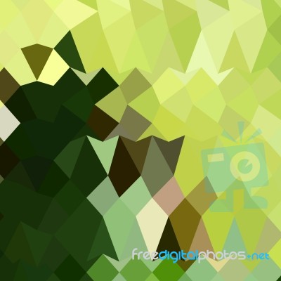 Apple Green Abstract Low Polygon Background Stock Image