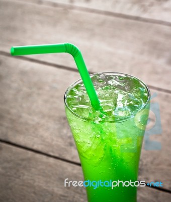 Apple Italian Soda Stock Photo