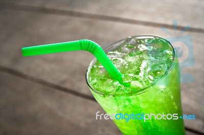 Apple Italian Soda Stock Photo