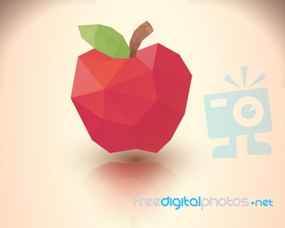 Apple Polygonal Style Stock Image