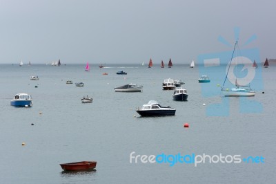 Appledore, Devon/uk - August 14 :sailing In The Torridge And Taw… Stock Photo