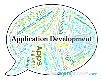 Application Development Shows Programs Enlargement And Regenerat… Stock Image