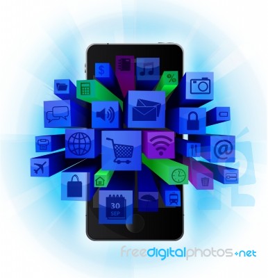 Application Mobile Stock Image