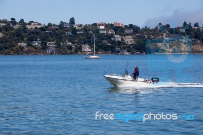 Approaching Sausalito Marina Stock Photo