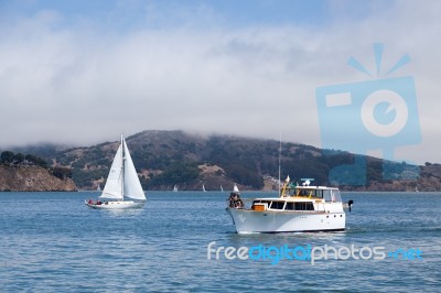 Approaching Sausalito Marina Stock Photo