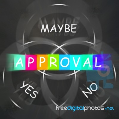 Approval Displays Endorsed Yes Not No Or Maybe Stock Image