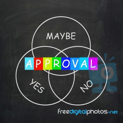 Approval Means Endorsed Yes Not No Or Maybe Stock Image