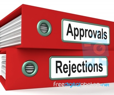 Approvals Rejections Files Stock Image