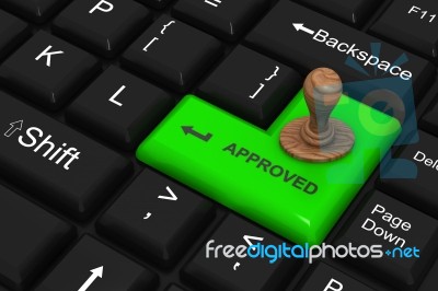 Approved Enter Key Stock Image