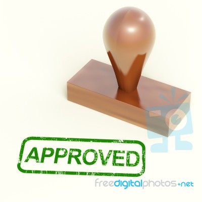 Approved Rubber Stamp Stock Image