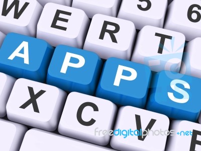 Apps Keys Shows Web Application Or Applications Stock Image