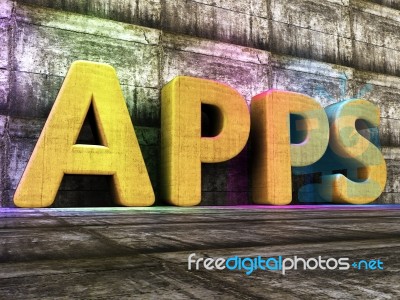 Apps Software Means Freeware Softwares And Web Stock Image