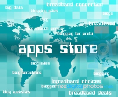 Apps Store Meaning Application Software And Applications Stock Image