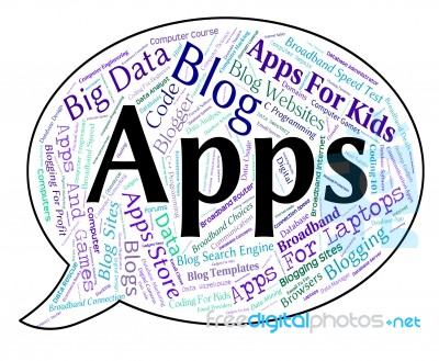 Apps Word Shows Application Software And Internet Stock Image