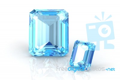 Aquamarine Diamond Stock Image