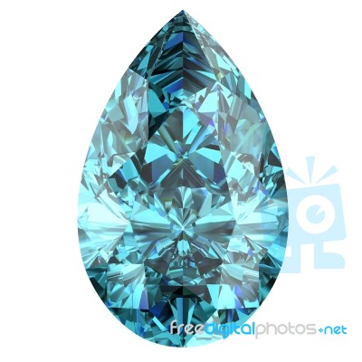 Aquamarine On White Background Stock Image