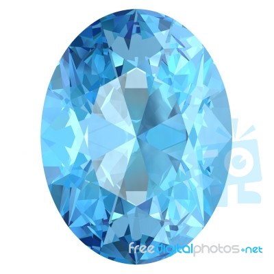 Aquamarine On White Background Stock Image