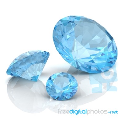 Aquamarine On White Background Stock Image