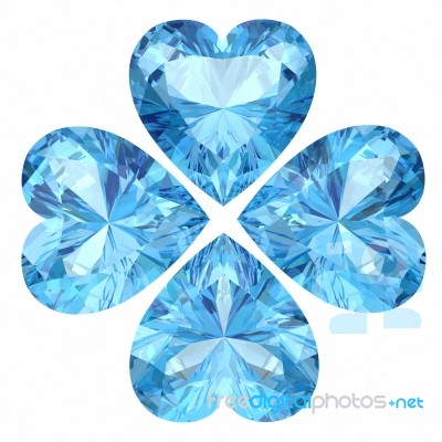 Aquamarine On White Background Stock Image