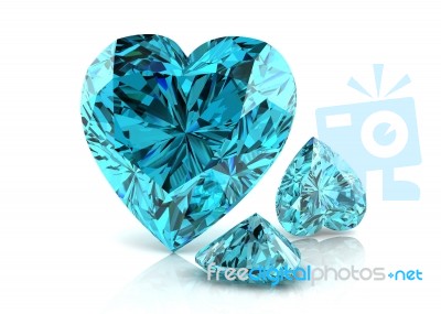 Aquamarine On White Background Stock Image