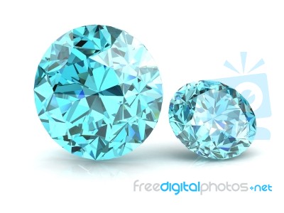 Aquamarine On White Background Stock Image