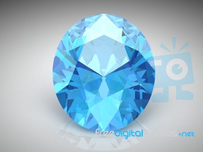 Aquamarine On White Background Stock Image