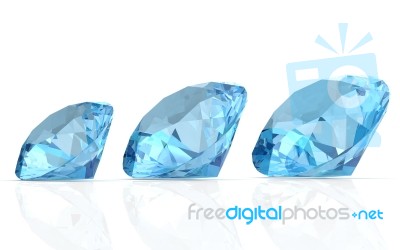 Aquamarine On White Background Stock Image