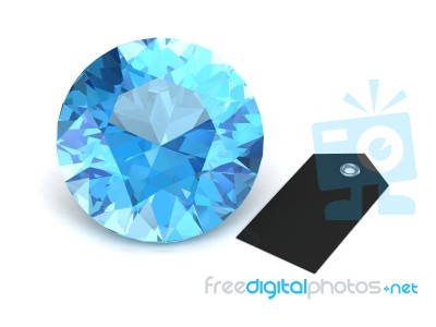 Aquamarine On White Background Stock Image