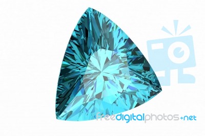 Aquamarine On White Background Stock Image